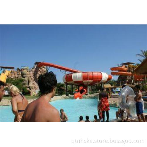 Space Bowl Adult Water Slides , Closed Water Slide For Swim
